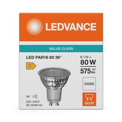 LED PAR16 P 6.1W 840 GU10