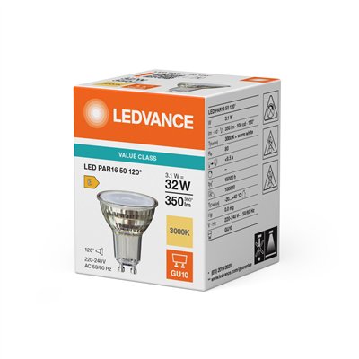 LED PAR16 P 3.1W 830 GU10