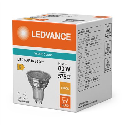 LED PAR16 P 6.1W 827 GU10