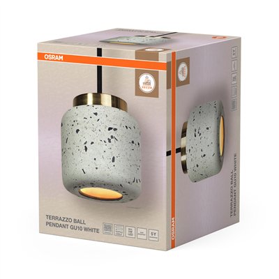 Decor Terazzo Ball Pendant 1XGU10 White