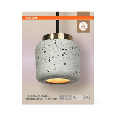 Decor Terazzo Ball Pendant 1XGU10 White