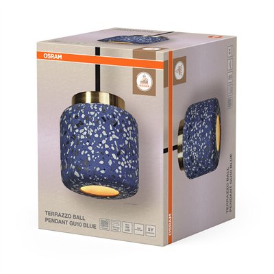 Decor Terazzo Ball Pendant 1XGU10 Blue