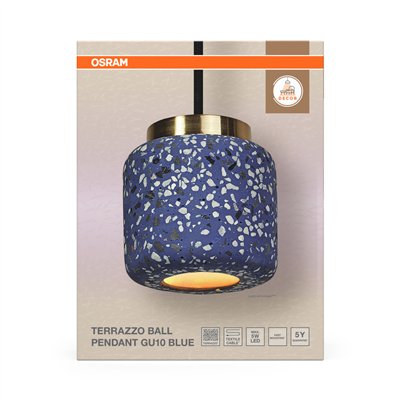 Decor Terazzo Ball Pendant 1XGU10 Blue