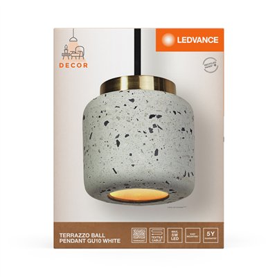 Decor Terazzo Ball Pendant 1XGU10 White
