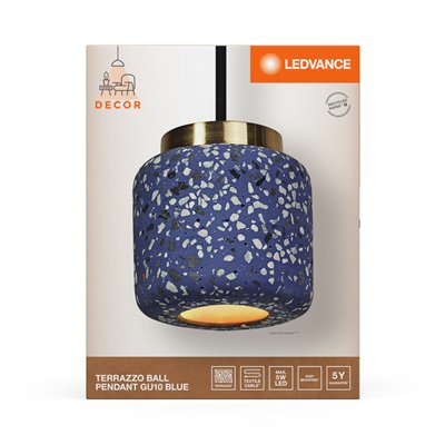 Decor Terazzo Ball Pendant 1XGU10 Blue