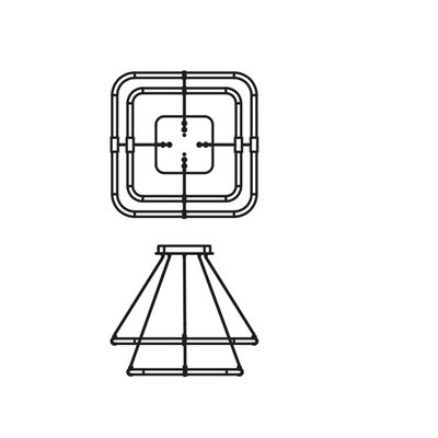 Decor Tetragon 2XPendant 23W 830 Click DIM