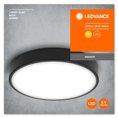CEILING MOIA 280mm 20W Black