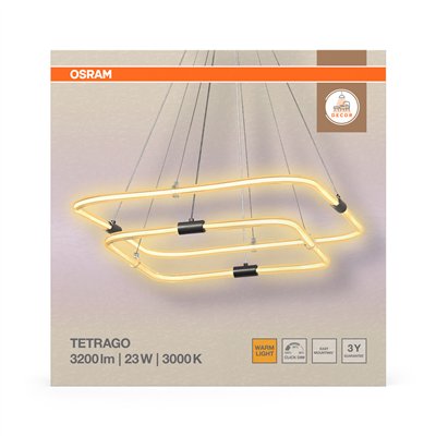 Decor Tetragon 2XPendant 23W 830 Click DIM