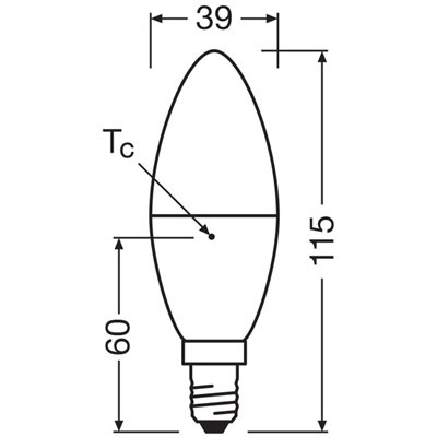 LED PCR CLASSIC B 7.5W/6500K E14