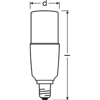 LED PCR STICK 8.5W/2700K E14