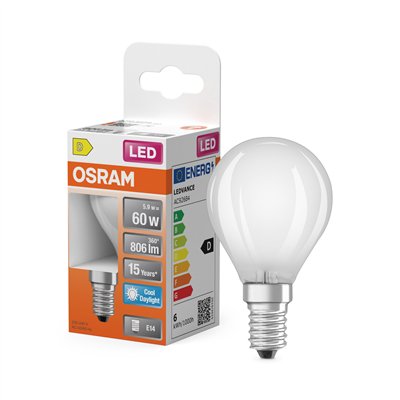 LED Retrofit CLASSIC P 5.9W 865 Frosted E14