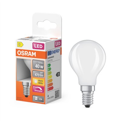 LED Retrofit CLASSIC P DIM 3.4W 827 Frosted E14