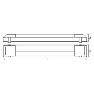 LED Shift Batten 60cm 24W CCT Black