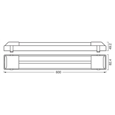 LED Shift Batten 60cm 24W CCT Black