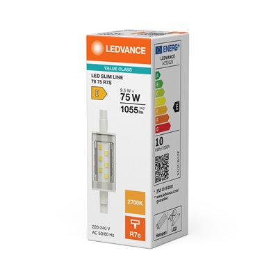 LED SLIM LINE R7s P 9.5W 827 Clear R7s