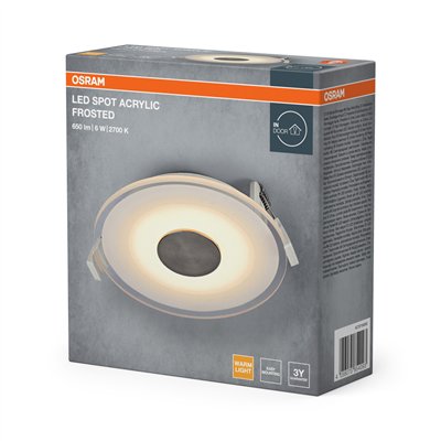 LED Spot Acrylic Frosted 6W 827 White