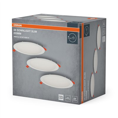 LED spot and downlight recess slim 225mm 22W 840 White