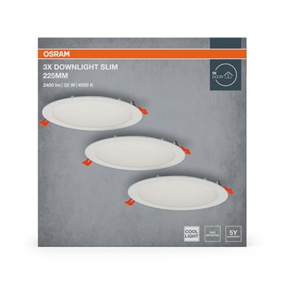 LED spot and downlight recess slim 225mm 22W 840 White