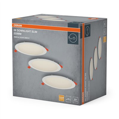 LED spot and downlight recess slim 225mm 22W 830 White