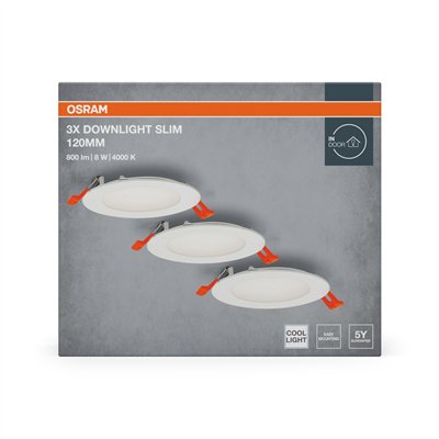 LED spot and downlight recess slim 120mm 8W 840 White