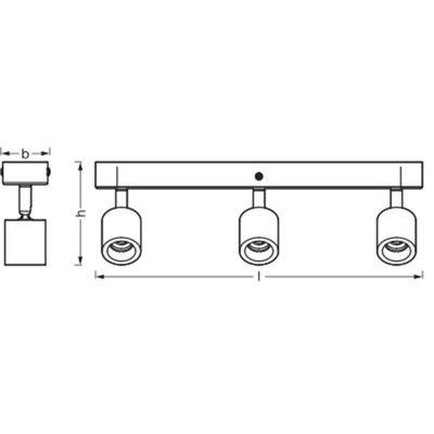 LED Spot Brick 3xGU10 White and Wood