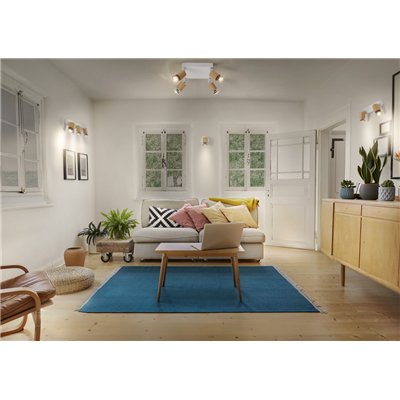 LED Spot Brick 1xGU10 White and Wood