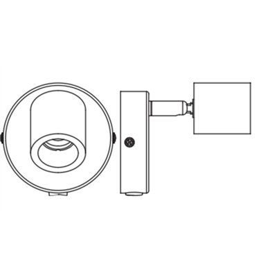 LED Spot Brick 1xGU10 White and Wood