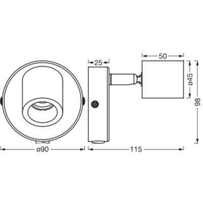 LED Spot Brick 1xGU10 White and Wood