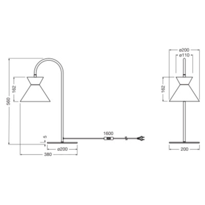 Decor Waist Table E27 Black
