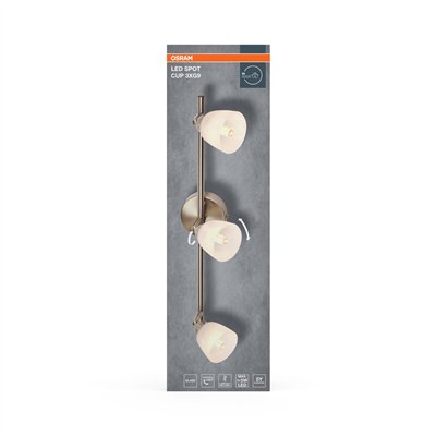 LED Spot Cup 3xG9 Brushed Nickel