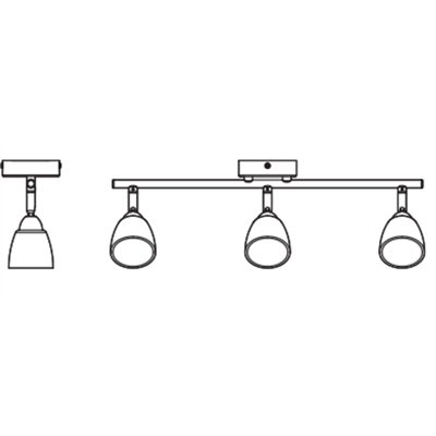 LED Spot Cup 3xG9 Brushed Nickel