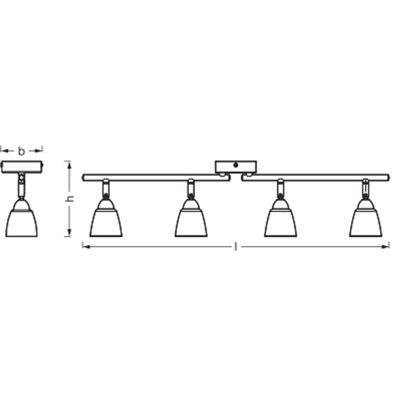 LED Spot Cup 4xG9 Brushed Nickel