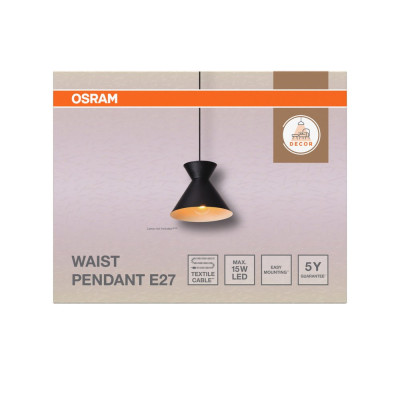 Decor Waist Pendant E27 Black