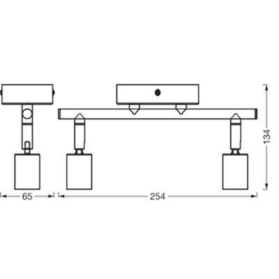 LED Spot Cylinder 2xGU10 Brushed Nickel