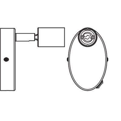 LED Spot Cylinder 1xGU10 Brushed Nickel