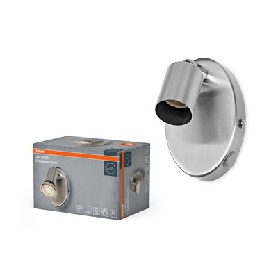 LED Spot Cylinder 1xGU10 Brushed Nickel