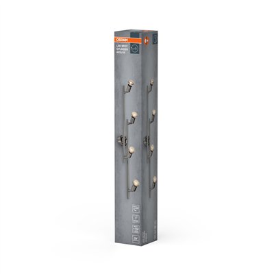 LED Spot Cylinder 4xGU10 Brushed Nickel