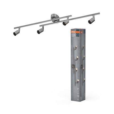 LED Spot Cylinder 4xGU10 Brushed Nickel