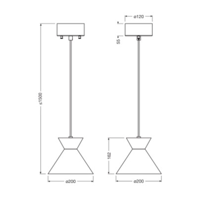 Decor Waist Pendant E27 Black