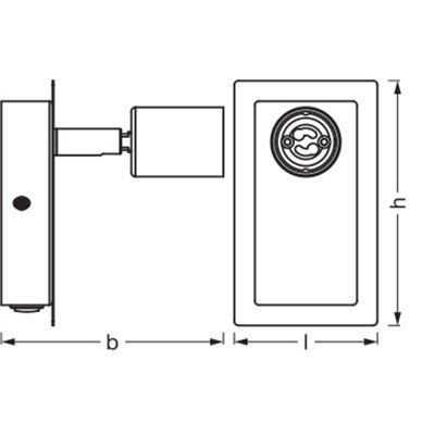 LED Spot Cylinder Duo 1xGU10 Brushed Nickel