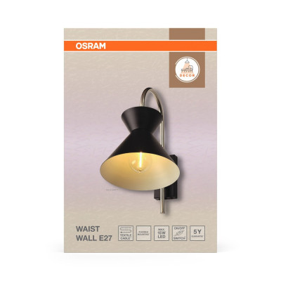 Decor Waist Wall E27 Black