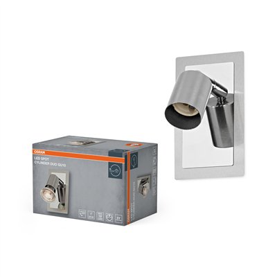 LED Spot Cylinder Duo 1xGU10 Brushed Nickel