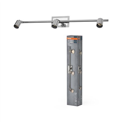 LED Spot Cylinder Duo 3xGU10 Brushed Nickel