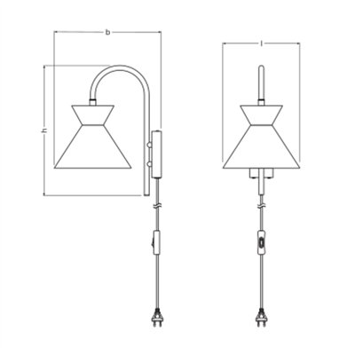 Decor Waist Wall E27 Black