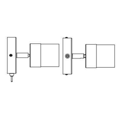 LED Spot Half Wood Line 1xGU10 White and Wood Decor