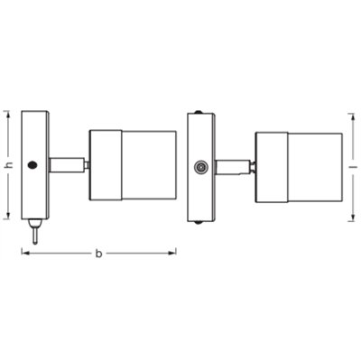 LED Spot Half Wood Line 1xGU10 White and Wood Decor