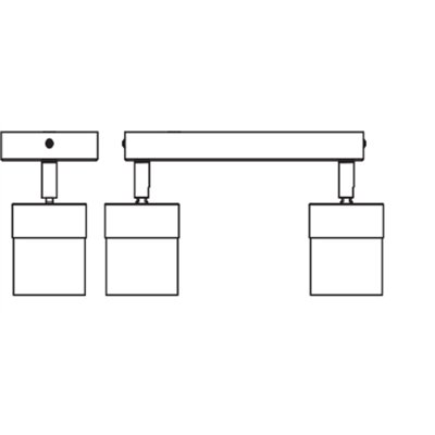 LED Spot Half Wood Line 2xGU10 White and Wood Decor