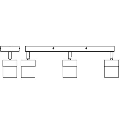 LED Spot Half Wood Line 3xGU10 White and Wood Decor