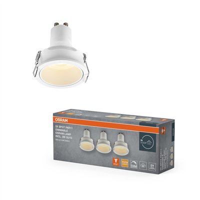 LED Spot Set PAR11 Recess GU10 Dim 3W 827 White