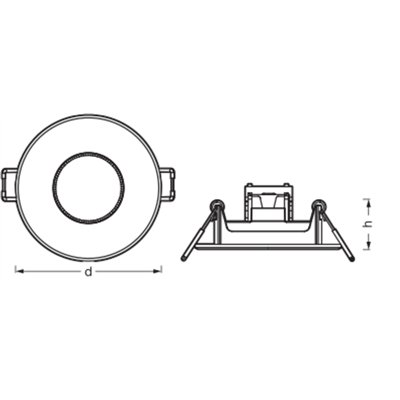 LED Spot Set Recess DIM IP65 4.9W 827 36° White